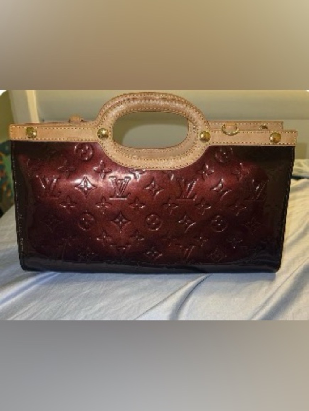 Louis Vuitton Burgundy Roxbury Drive with Natural Trim